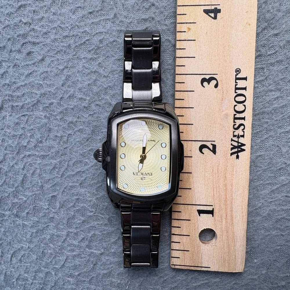 Invicta Lupah Special Edition Womens Watch 17777 Gunmetal Gold Dial Japan Mvmt